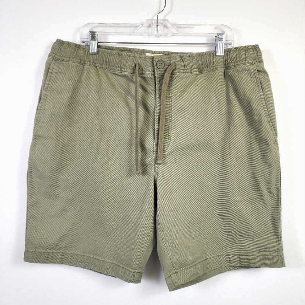 Mutual Weave Khaki Elastic Waist Drawstring Shorts Men’s Size XL